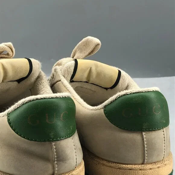 Gucci Ace Web Stripe Sneakers White Green Women’s Size 35.5 - Picture 8 of 11